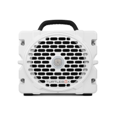 Turtle Box Grande White..Largest, loudest speaker, IP-67 waterproof and floats, Drop, crush, and dust-proof, Party Mode and TWS Mode, 40+ hours of battery life, Pro audio mount