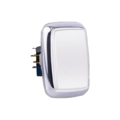 Button, SM Rectangle, White/White