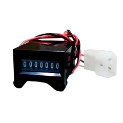 12v, 7 Digit Coin Meter, Back of Panel Mounting, with Diode and Bracket