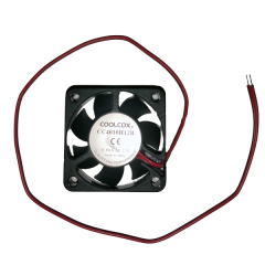 COOLCOX 1-BALL BEARING FAN, 40X40X10MM, 12VDC, 6000RPM, 6.80 CFM, 2-WIRE