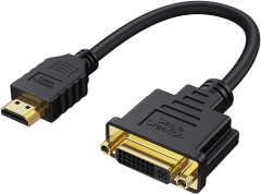 HDMI to DVI Cable, CableCreation Bi-Directional HDMI Male to DVI(24+5) Female Adapter