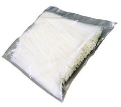 4" Cable Tie, White 18 lbs Tensile