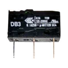 Switch, Cherry, Snap Action, Button Actuator, 0.1A, 0.110, SPDT, QC