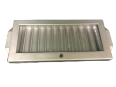 12 Tube Aluminum with Cover (cutout size 21¾” x 9¾”)(OD 22½”x 10½”)